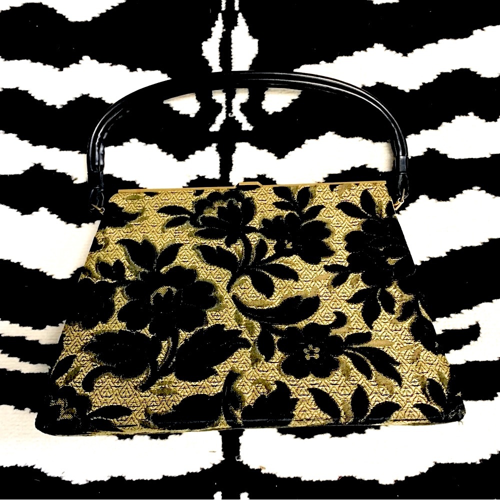 Vintage Pinup Jacquard A Frame Handbag